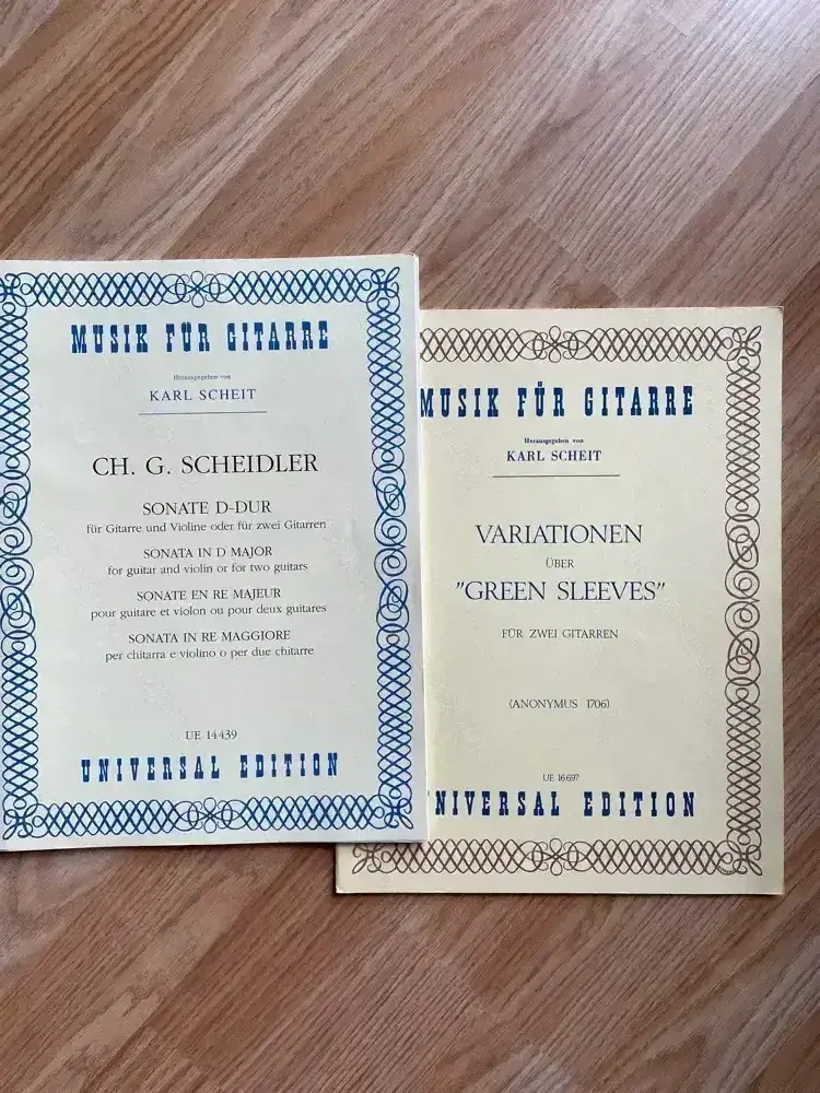 Musiknoten für 2 Gitarren