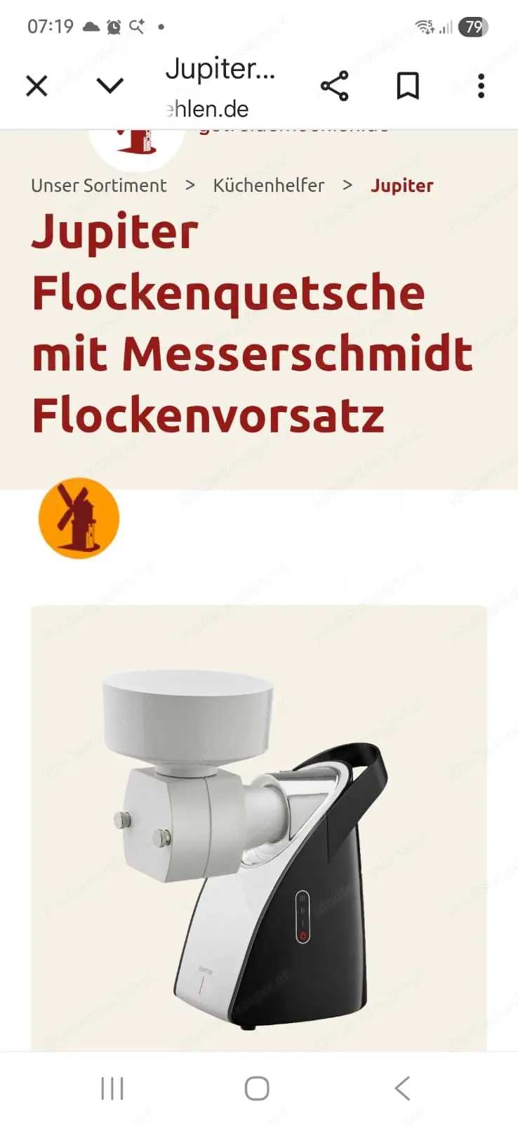 Flockenquetsche neuwertig, zu verkaufen !!!