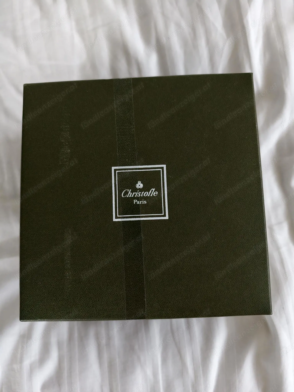 Glasschale mit Deckel in der Orginalverpackung der Marke Christofle