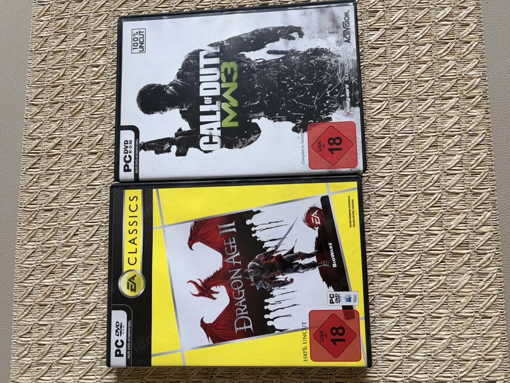 PC-Spiele Call of Duty und Dragon Sge II