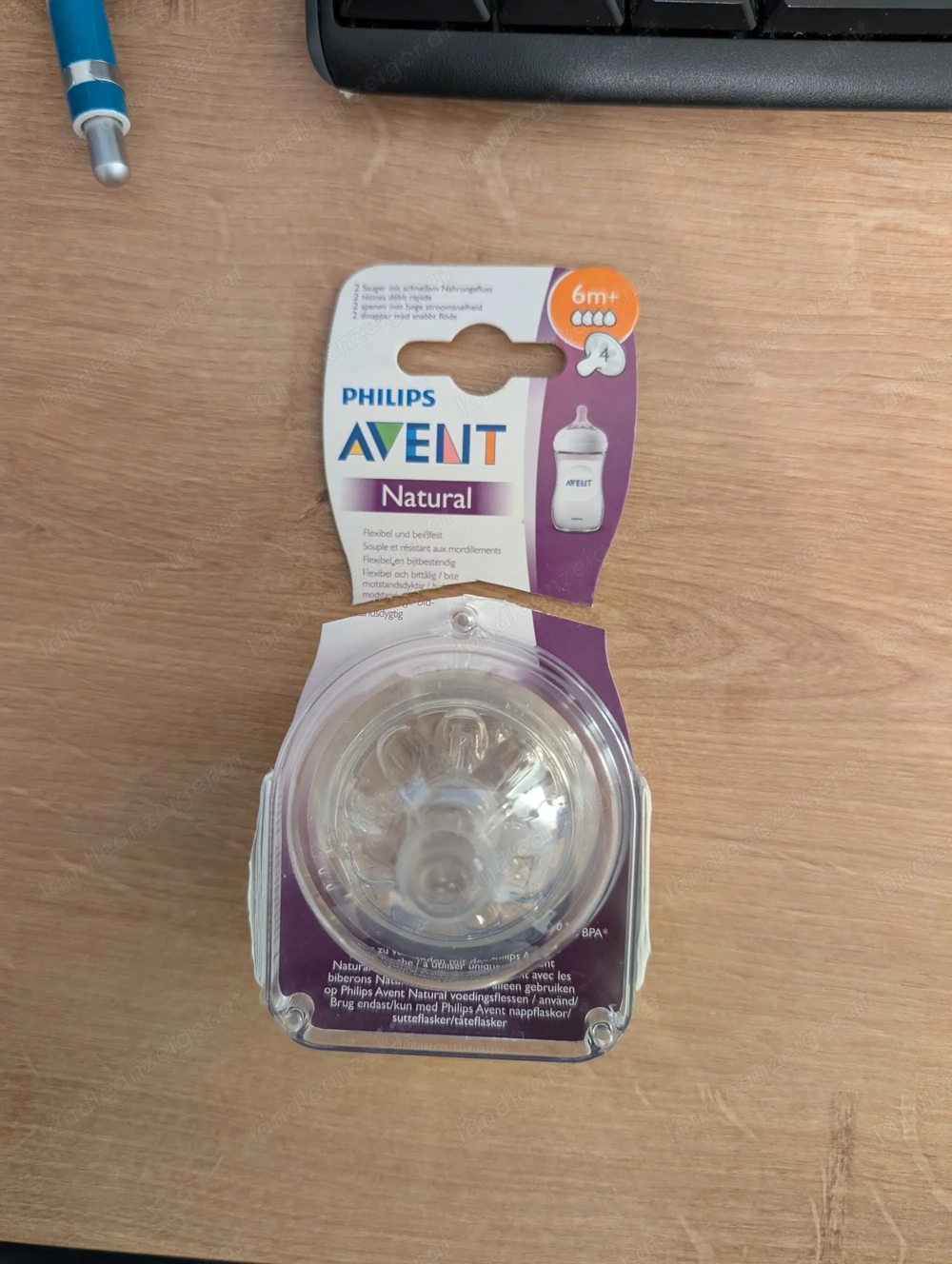 Philips Avent Natural 6m + Sauger