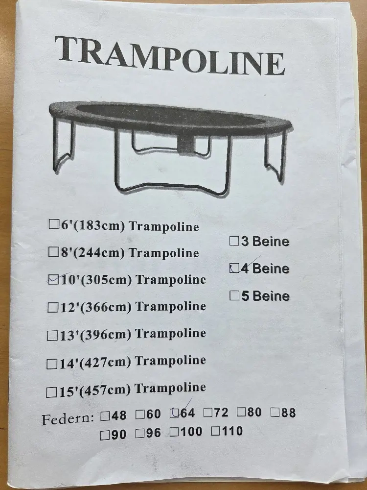 Trampoline zu verschenken