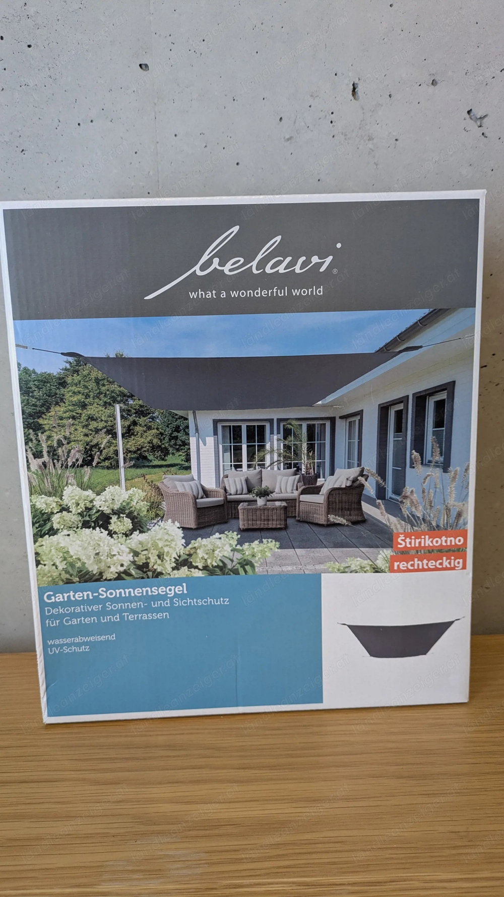 Sonnensegel 3x2m grau *NEU*