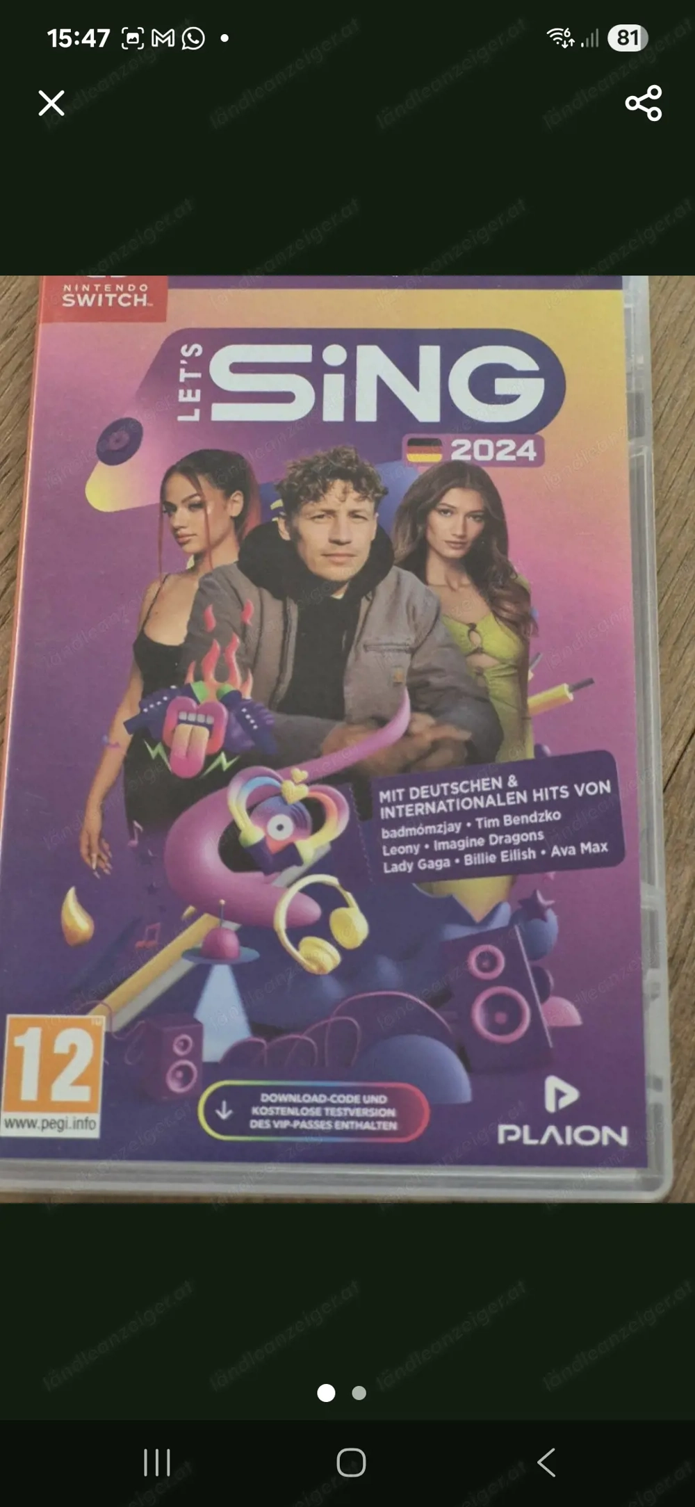 Let's Sing 2024 Switch Spiel inkl. Mikros