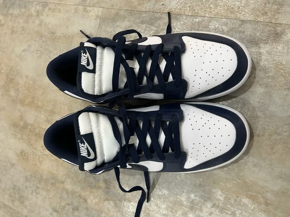 Nike Dunk Low Retro  White Midnight Navy    Größe 44