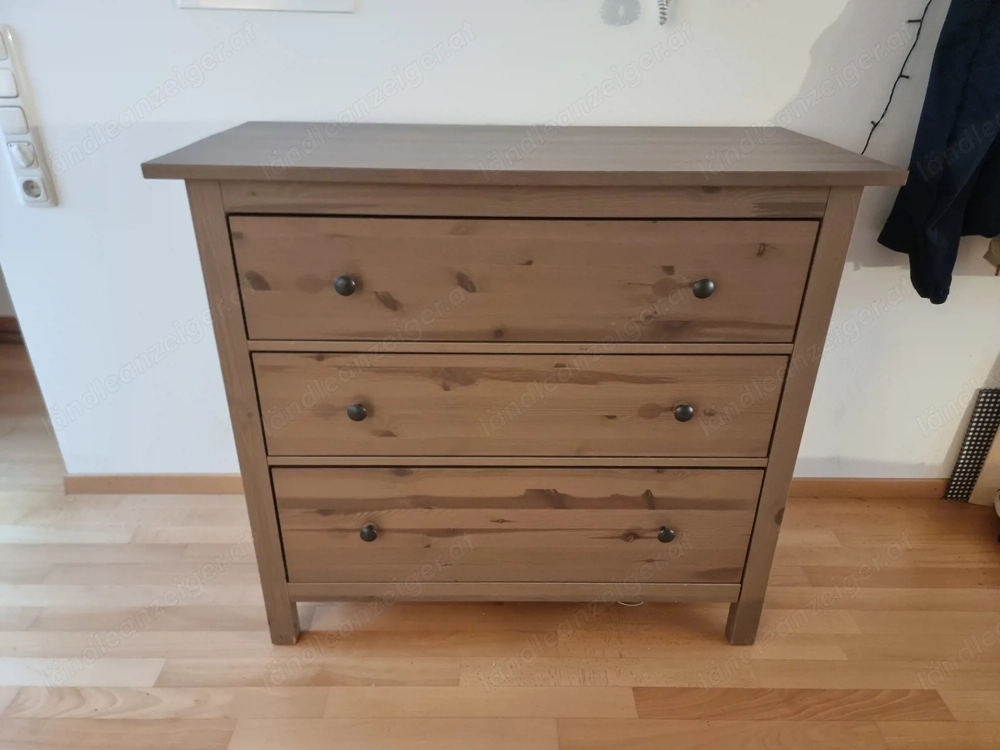 IKEA HEMNES Kommode + Keramik Knöpfe