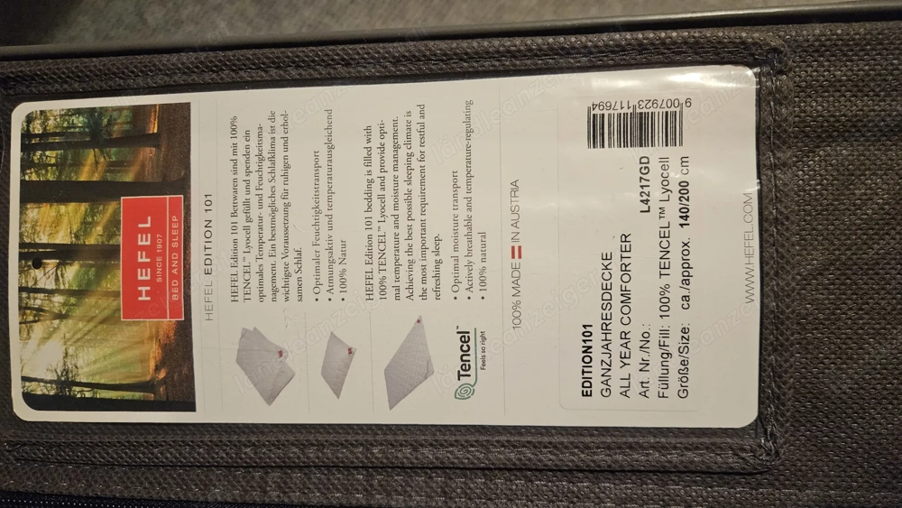 Hefel Tencel Bttdecke