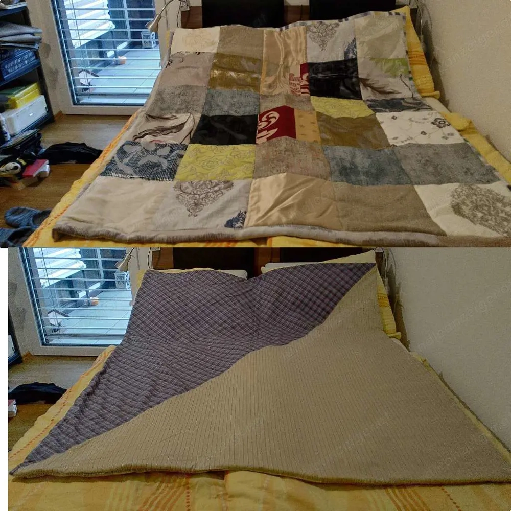 Selbstgenähte Patchwork-Decken zu verkaufen - je 160 Euro