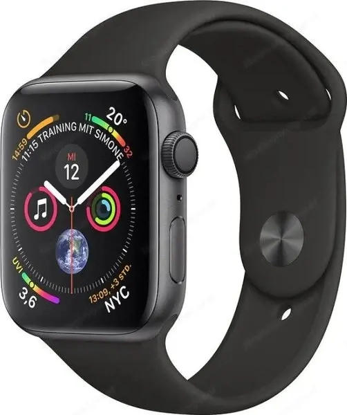 APPLE Watch Series 4 GPS 44 mm Sport Space Grau Schwarz