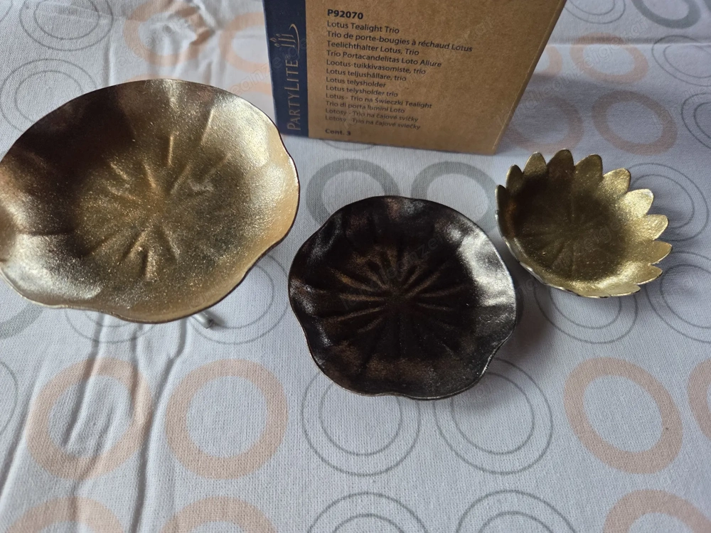 Teelichthalter Lotus Trio von Partylite 