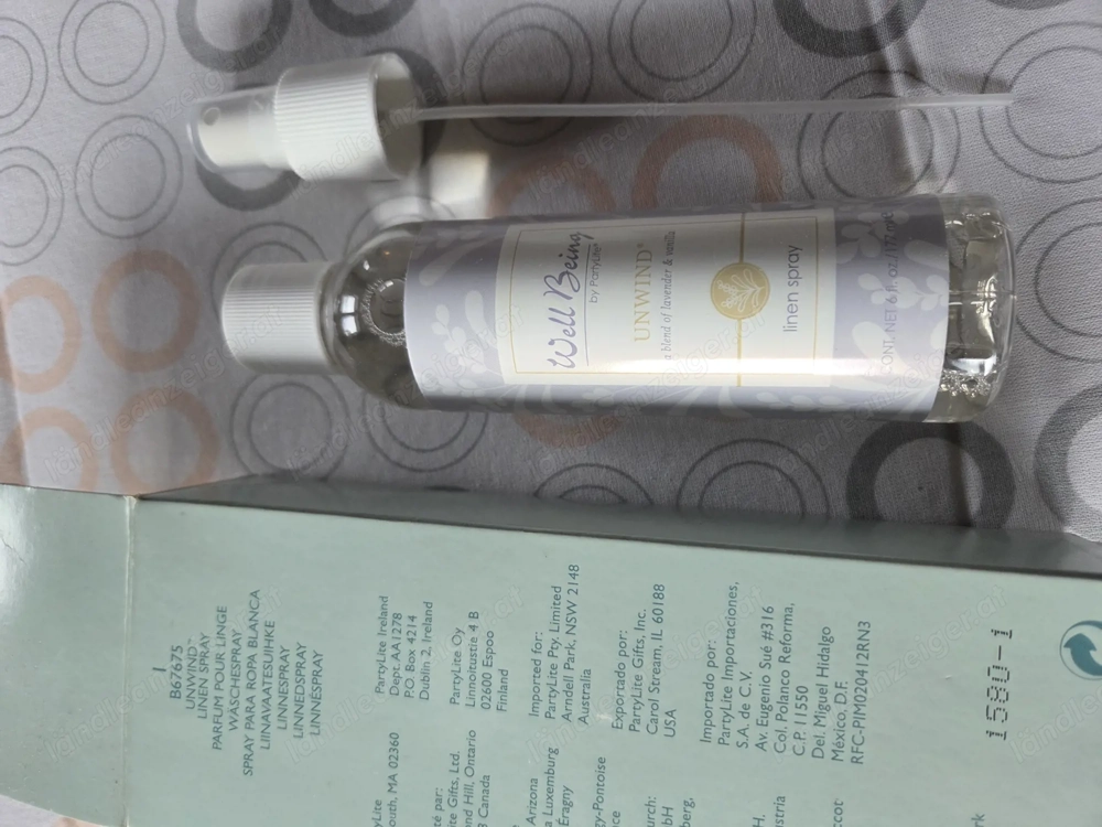 Wäschespray Unwind von Partylite 