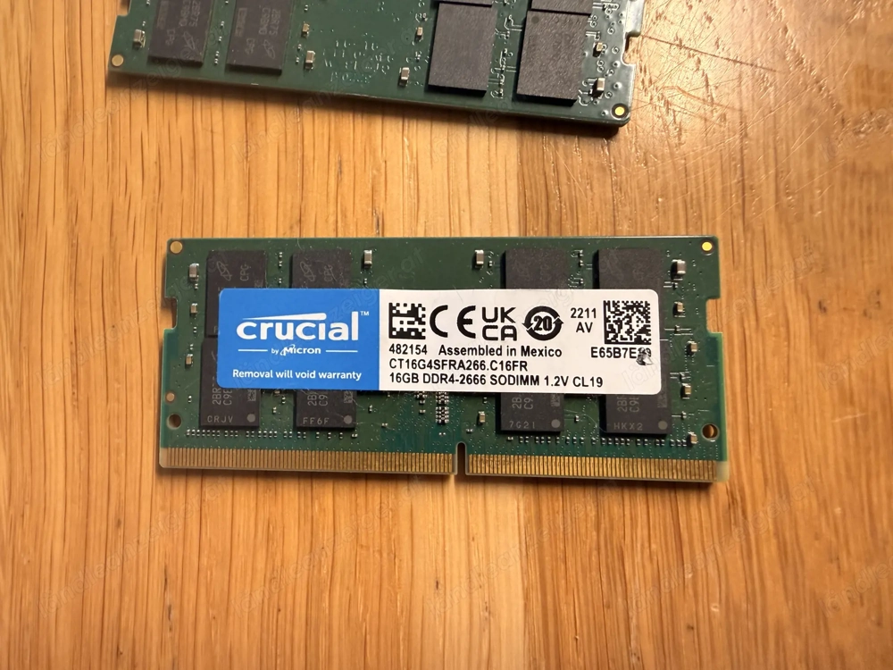 Crucial 16GB DDR4 2666MHz SODIMM (Laptop  Mini-PC) - CT16G4SFRA266