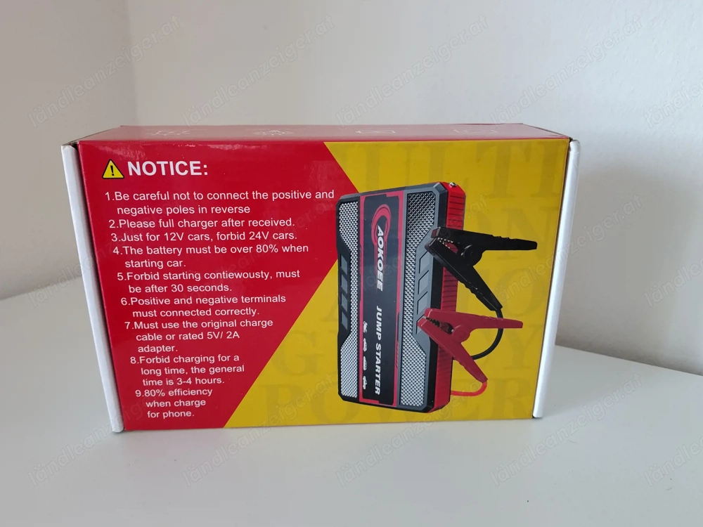 AOKOEE Jump Starter 12V   Starthilfe Powerbank   Neu   Auto Motorrad