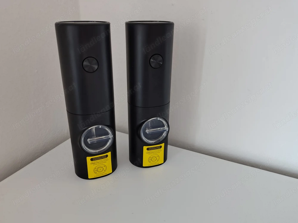 Elektrisches Salz- & Pfeffermühlen Set   2er Set   Schwarz   Neu