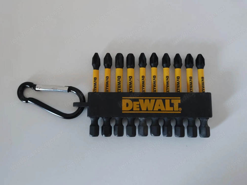 DeWALT Schrauberbit-Set mit Karabiner   10-teilig, robust & kompakt