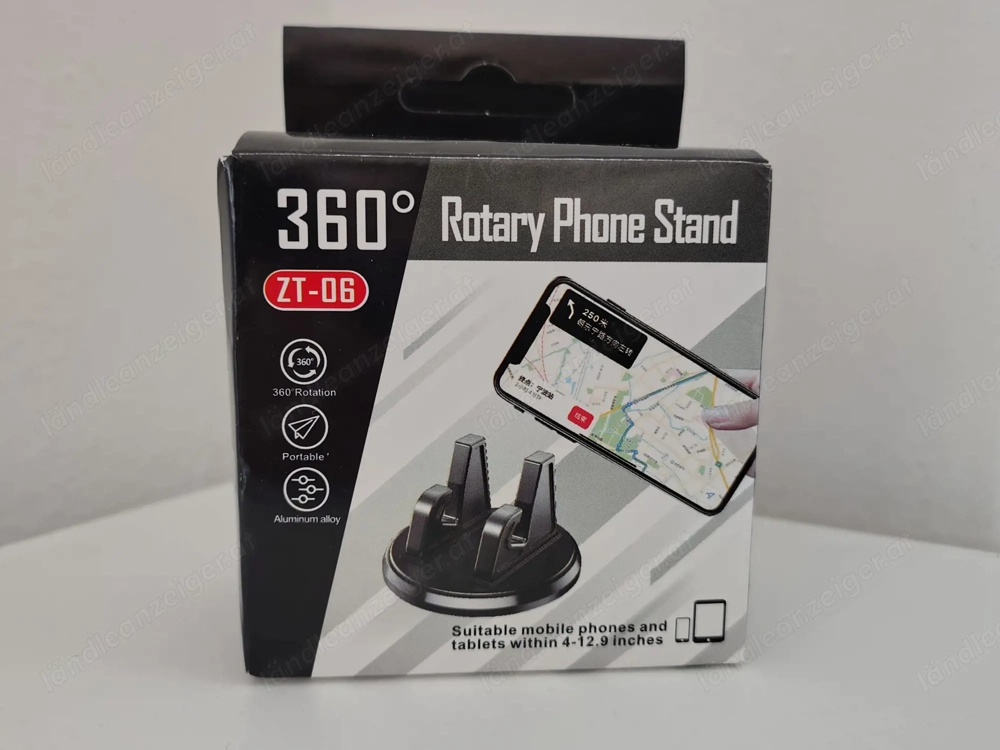 360  Rotary Phone Stand ZT-06   Drehbarer Handy- & Tablet-Ständer (4 12,9 Zoll)