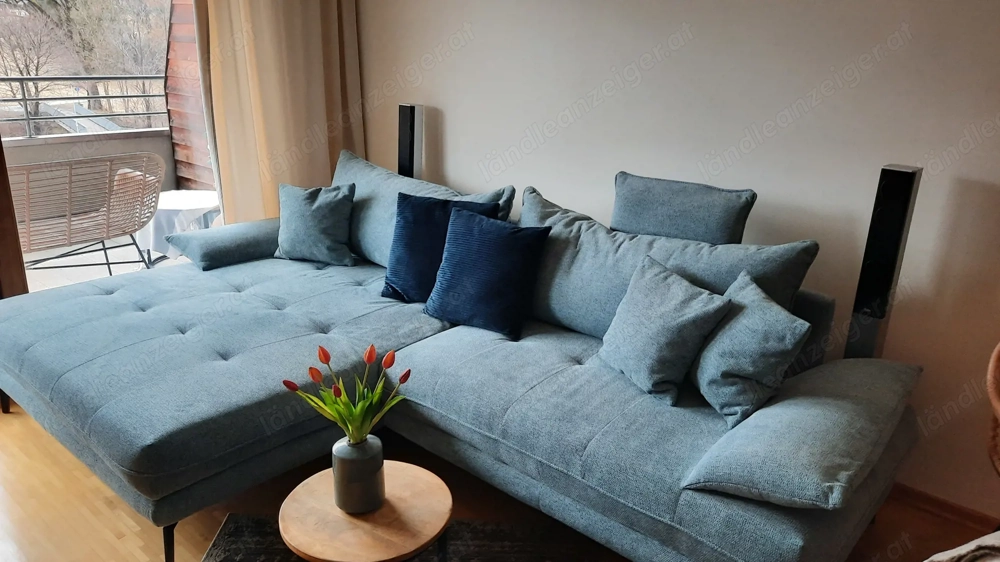 Ecksofa Webstoff neuwertig 