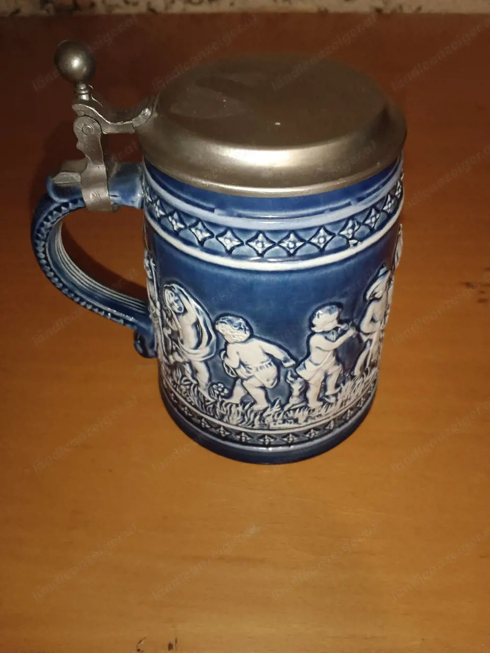 Bierkrug  rastal Steinzeug  Zinn