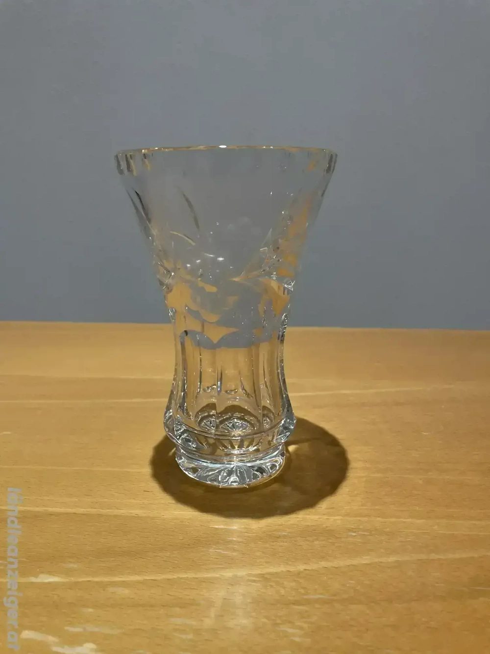 Geschliffene Kristallglas-Vase   Dekorative Glasvase