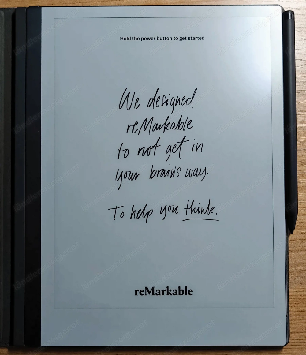 reMarkable 2 mit Stift (Version mit Radiergummi hinten) (paper tablet) mit Hülle