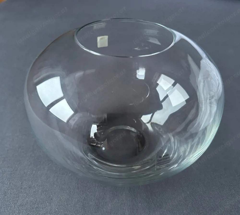Große Kugelvase Glas - La Vida Germany - 22 cm - Handarbeit - wie neu