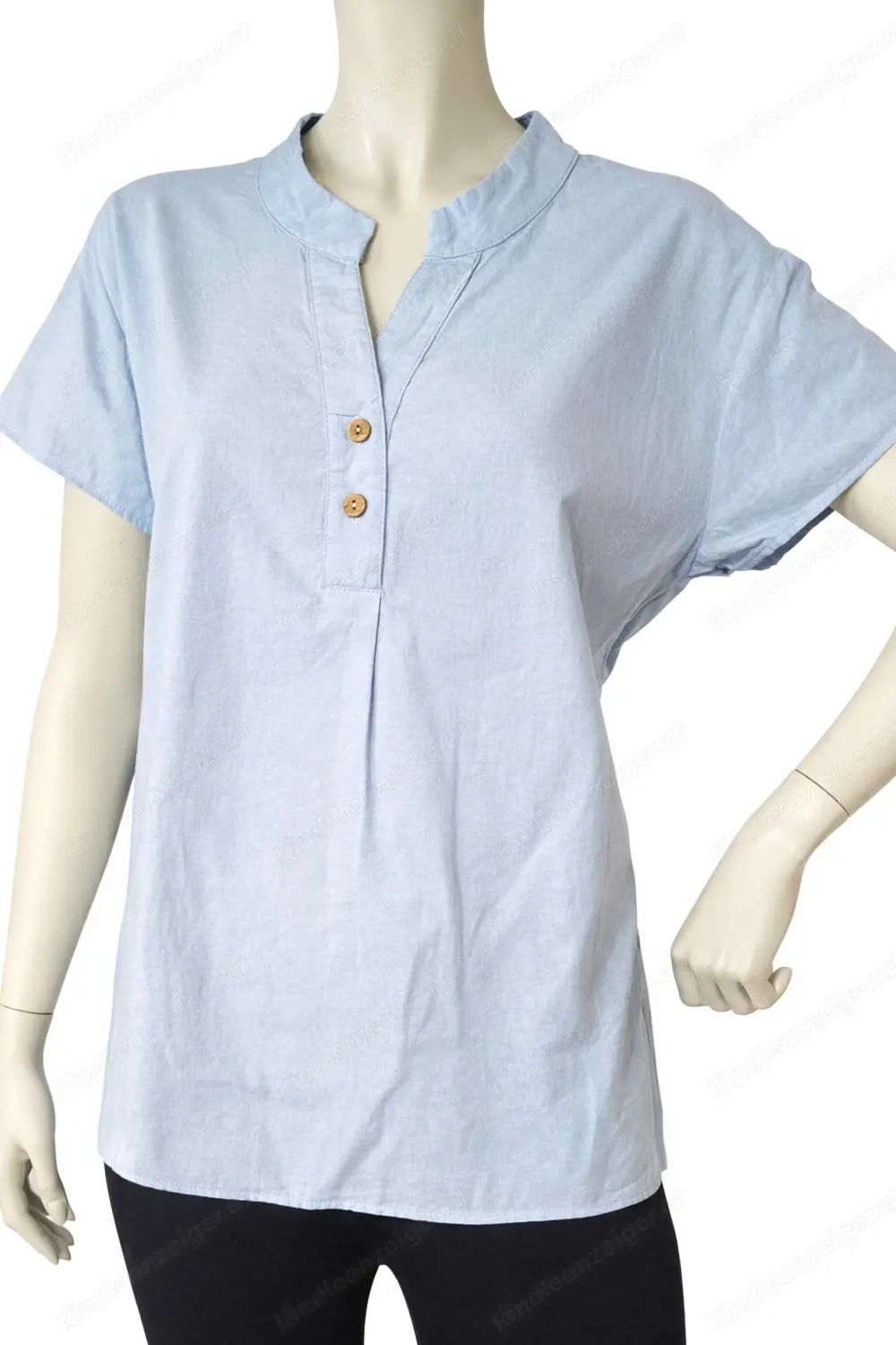 Leinenbluse hellblau Gr. 40 - luftig & leicht - Sommer - wie neu