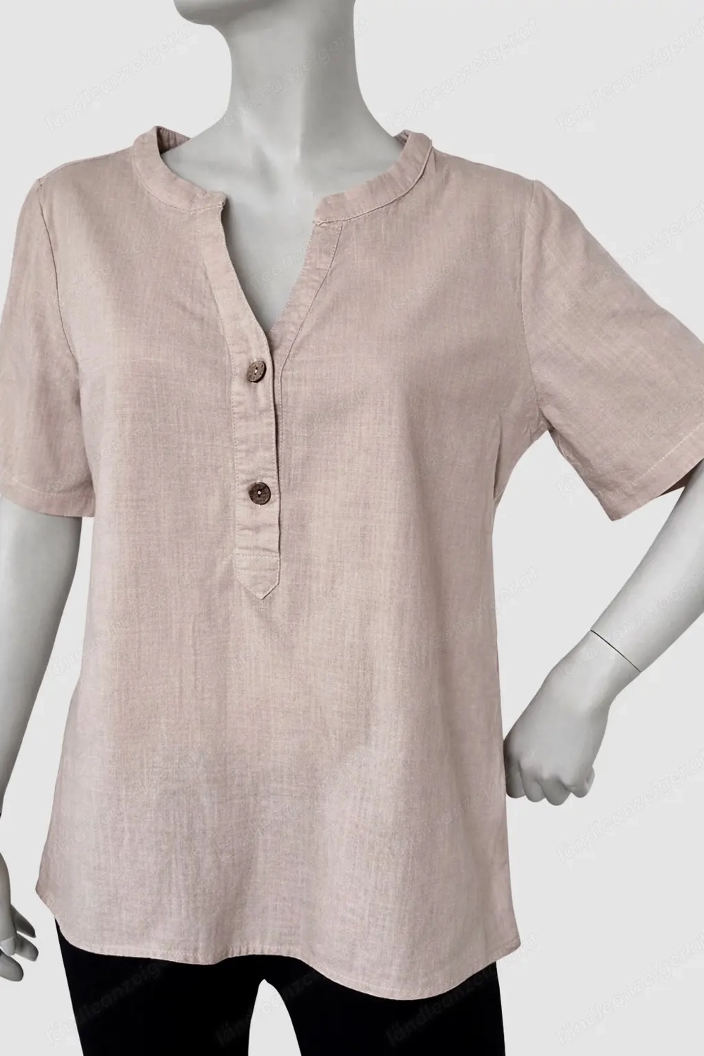 Leinenbluse beige Gr. 40 - luftig Sommerbluse - wie neu - Naturlook