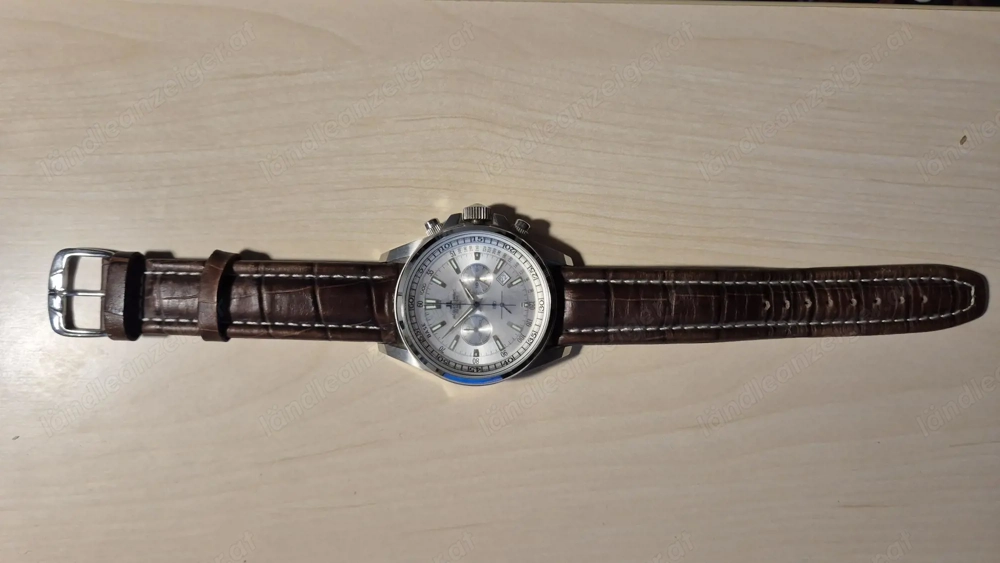 Jacques Lemans Geneve Chronograph   Edelstahl Leder   inkl. OVP