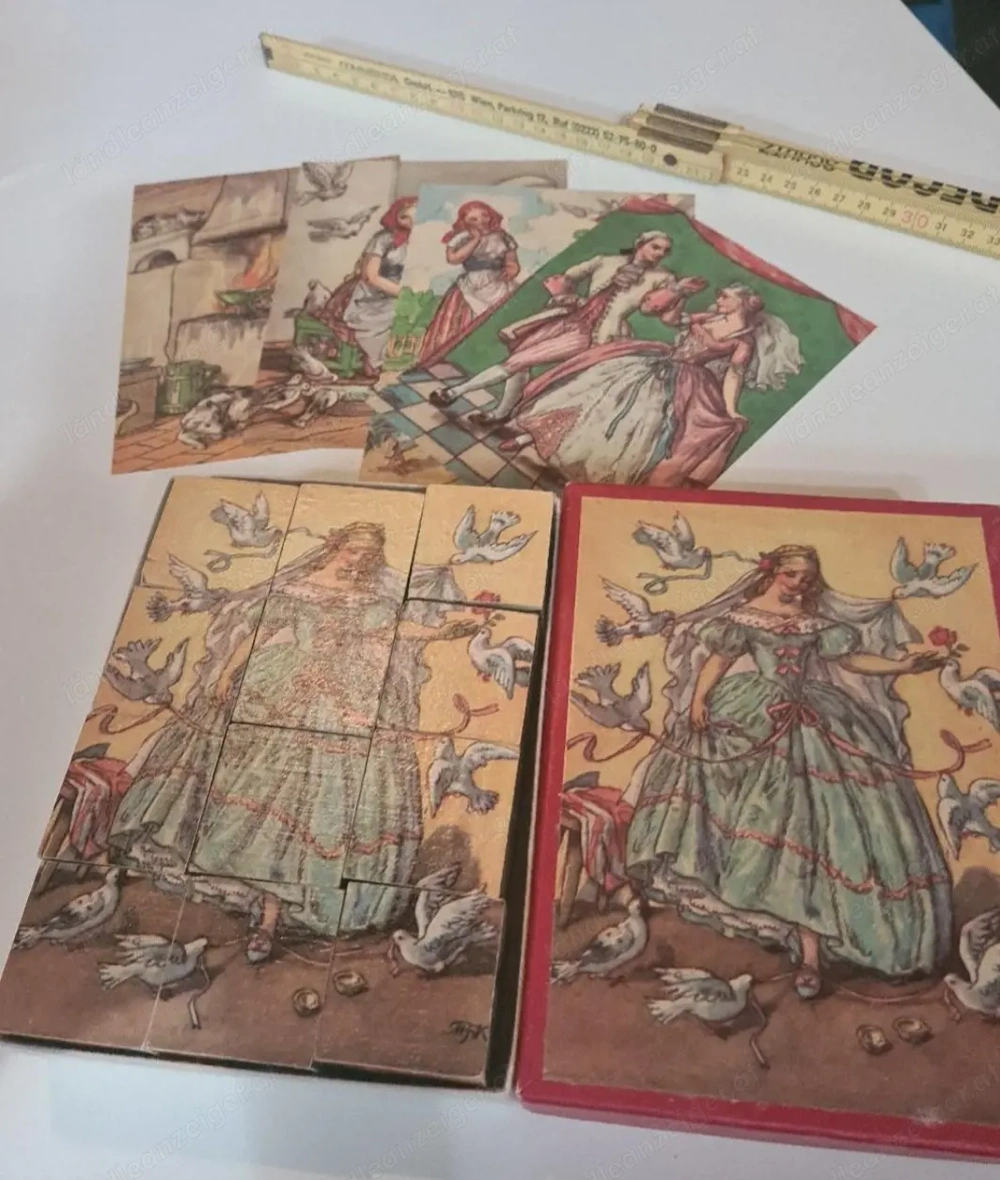 Antikes Würfelpuzzle Märchen