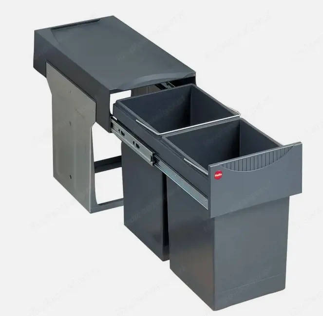 Hailo Doppel-Abfallsammler Tandem Mülleimer 2 x 15 Liter 