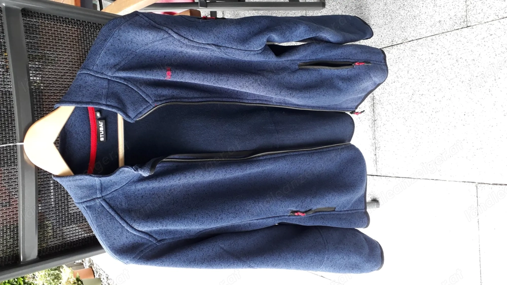 NEUE Herren-Strick-Fleecejacke, Marke STUBAI, marinefarben, Gr. 48