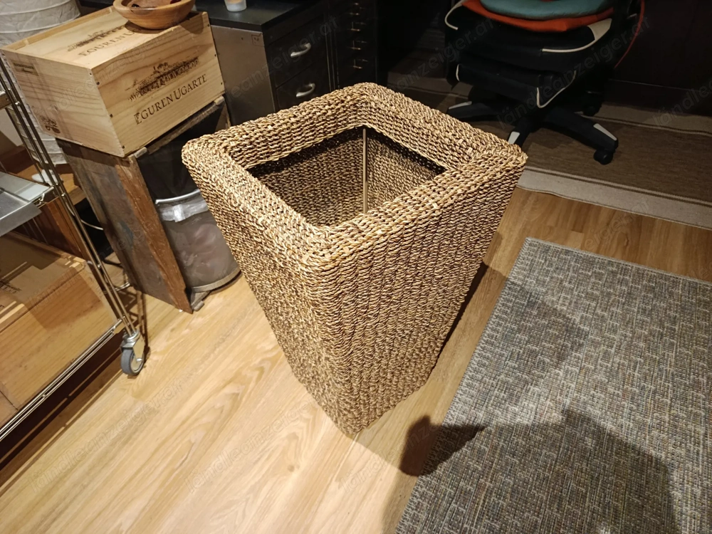 Rattan Pflanzenübertopf geflochten, 61 cm hoch