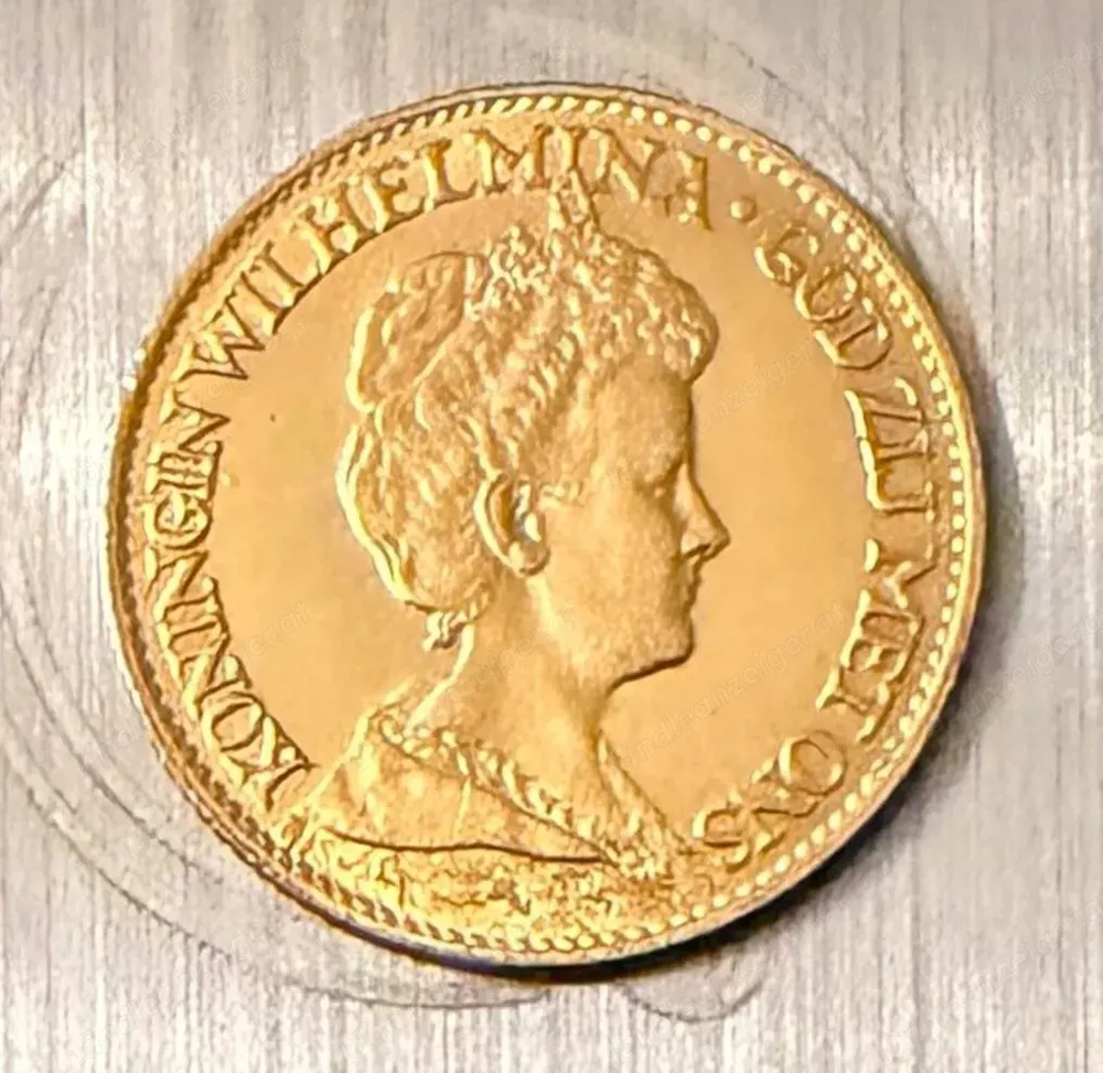 Niederlande. Wilhelmina. 10 Gulden 1917