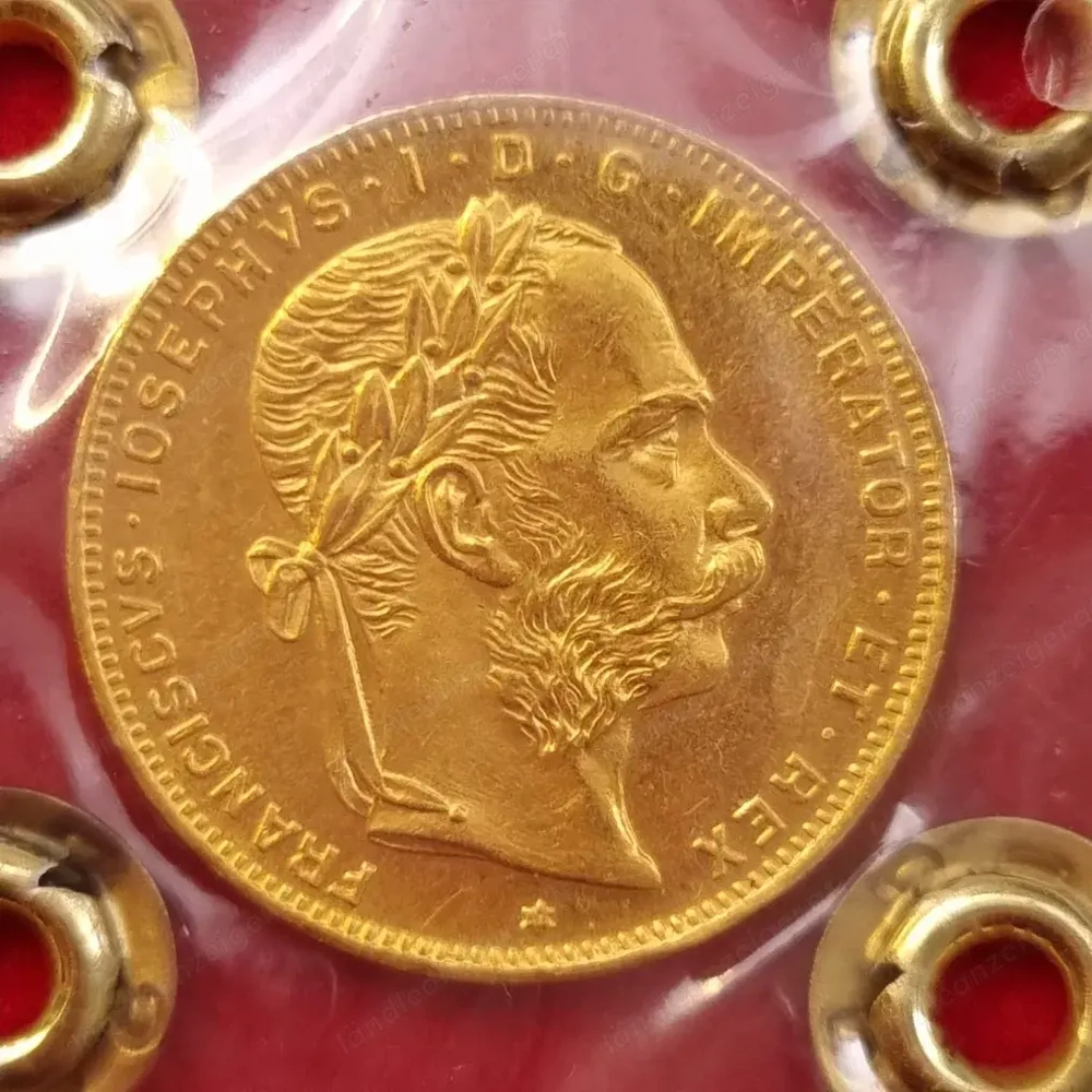 Österreich. Franz Joseph I.. 8 Florins 20 Francs 1892