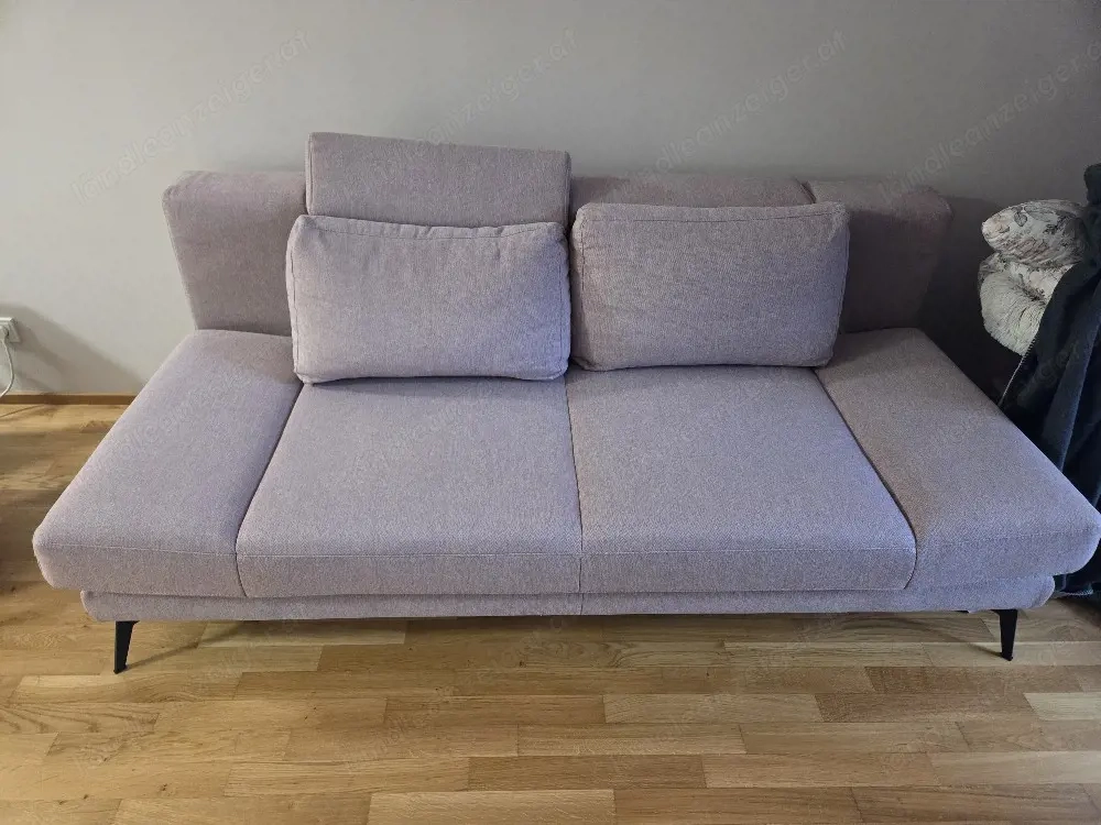 Schlafcouch  Sofa in altrosa mit Stauraum zu verkaufen