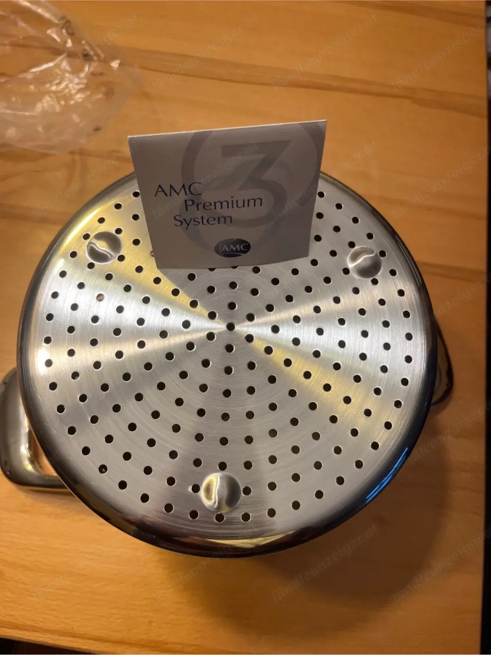 AMC Edelstahl Topf mit Dampfeinsatz - wie neu