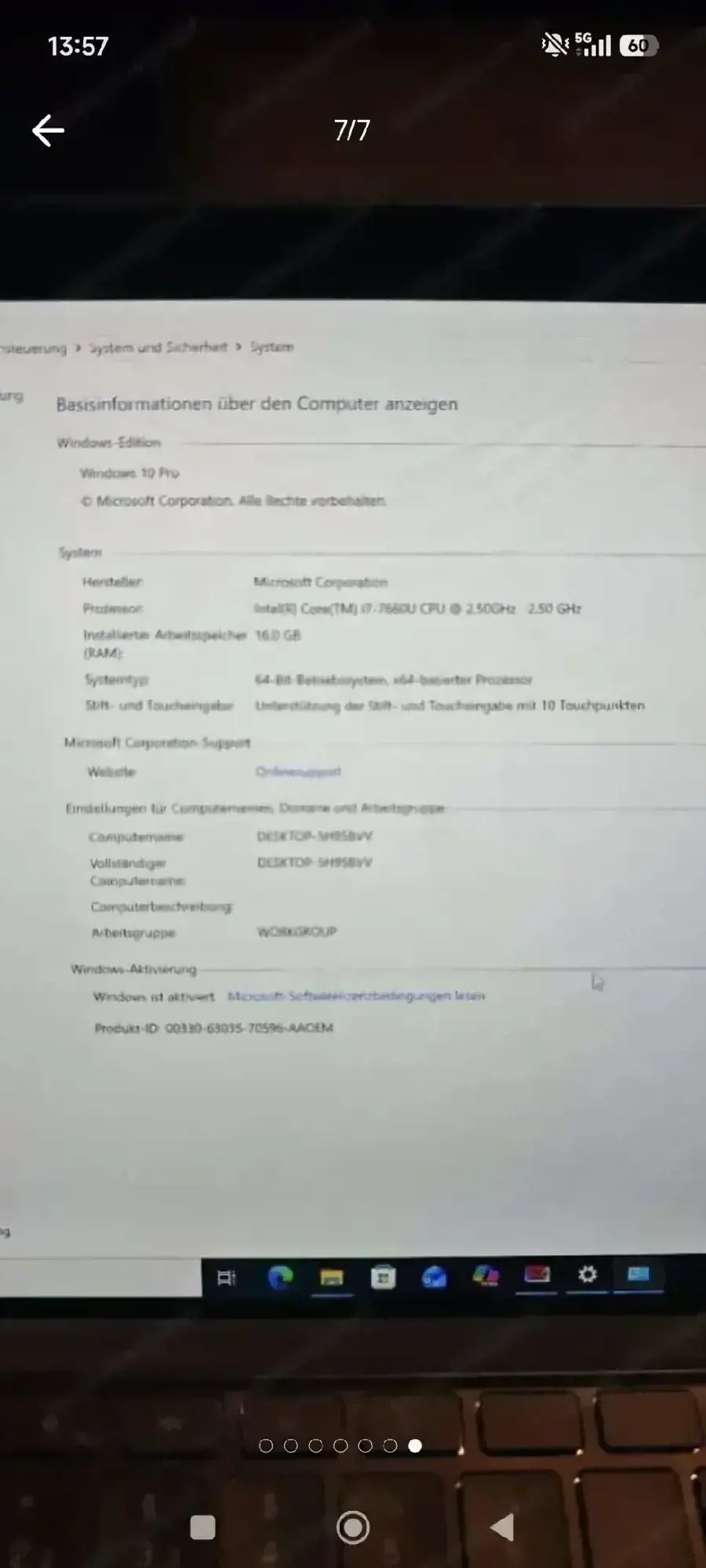 Microsoft Surface Pro 5, i7