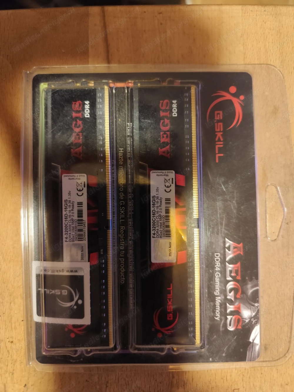 G-Skill Aegis 16 GB DDR4 3200Mhz Arbeitsspeicher (2x8GB)