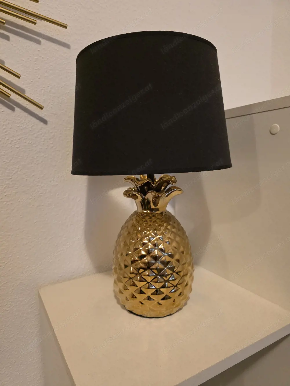 Verkaufe Tischleuchte Gold