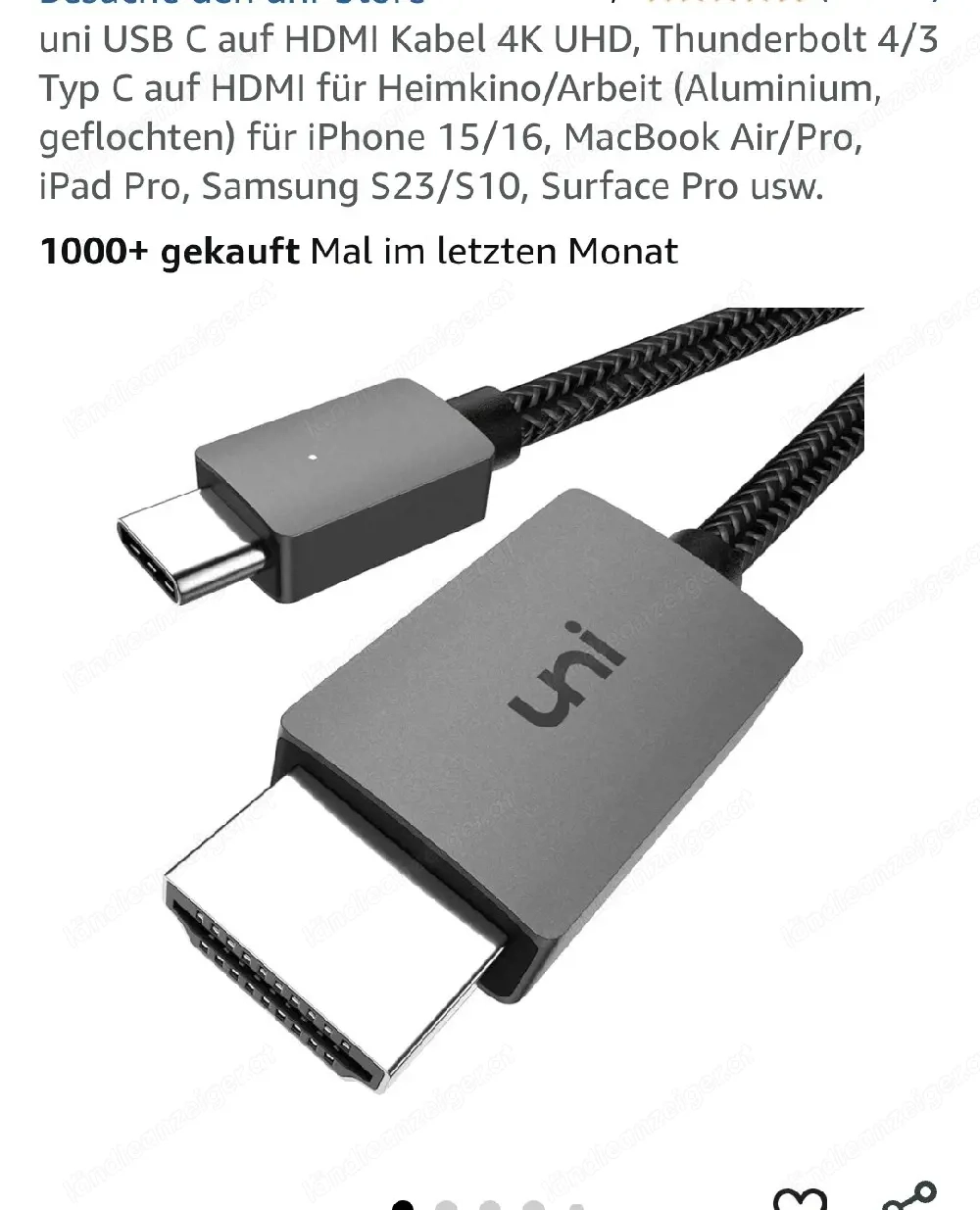 HDMI Kabel für Handy und Fernseher  Suche