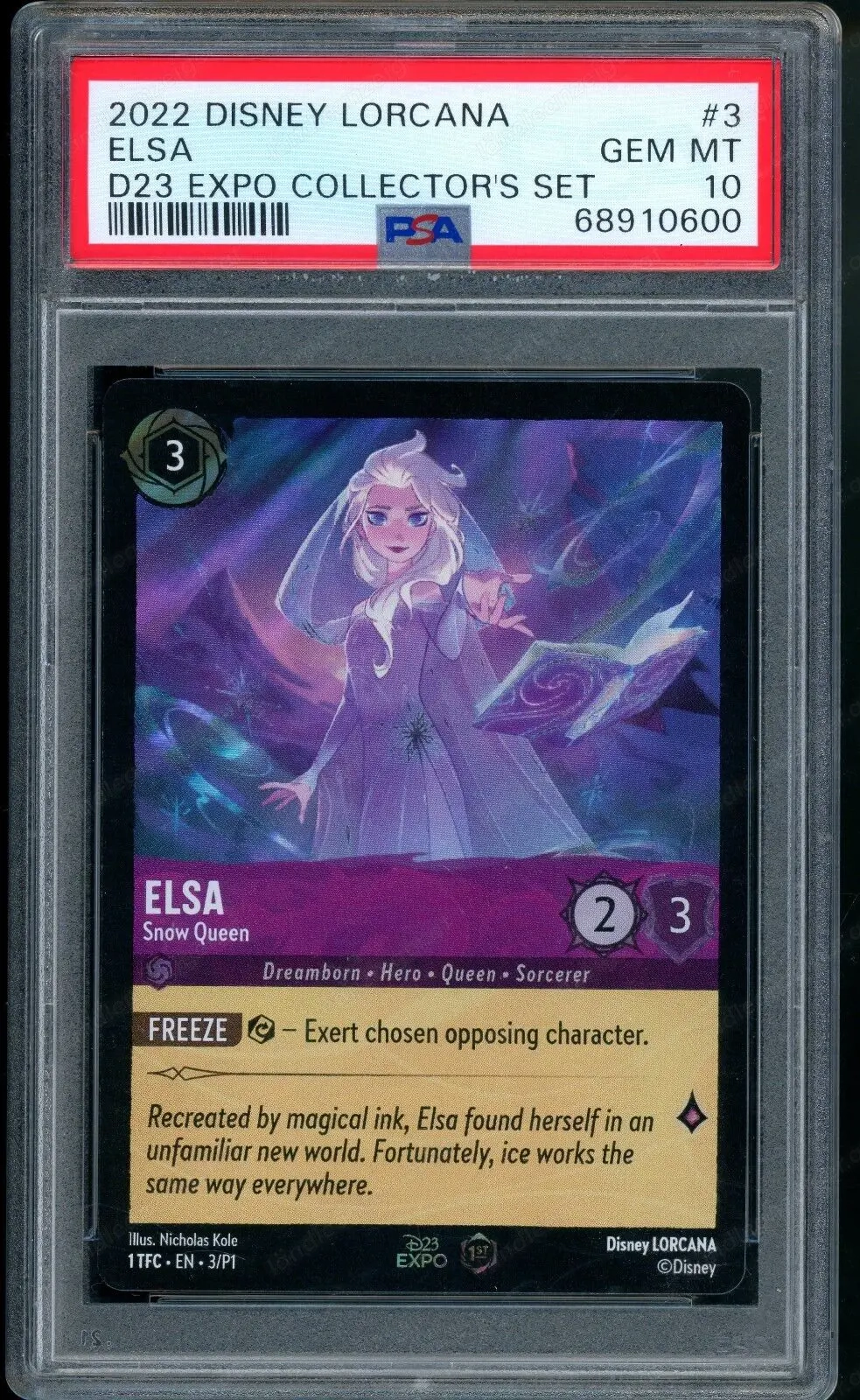 2022 Disney Lorcana Elsa D23 EXPO 1st Edition Collectors Set PSA 10 GEM MINT
