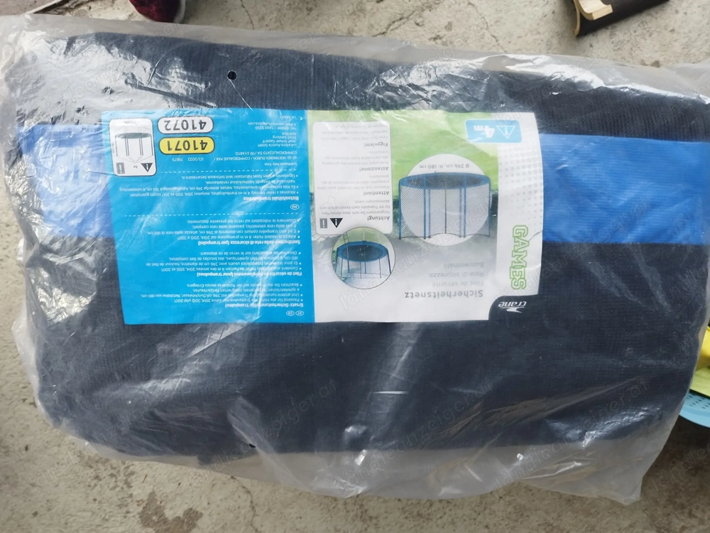 Trampolin Sicherheitsnetz 396, 180 hoch, neu