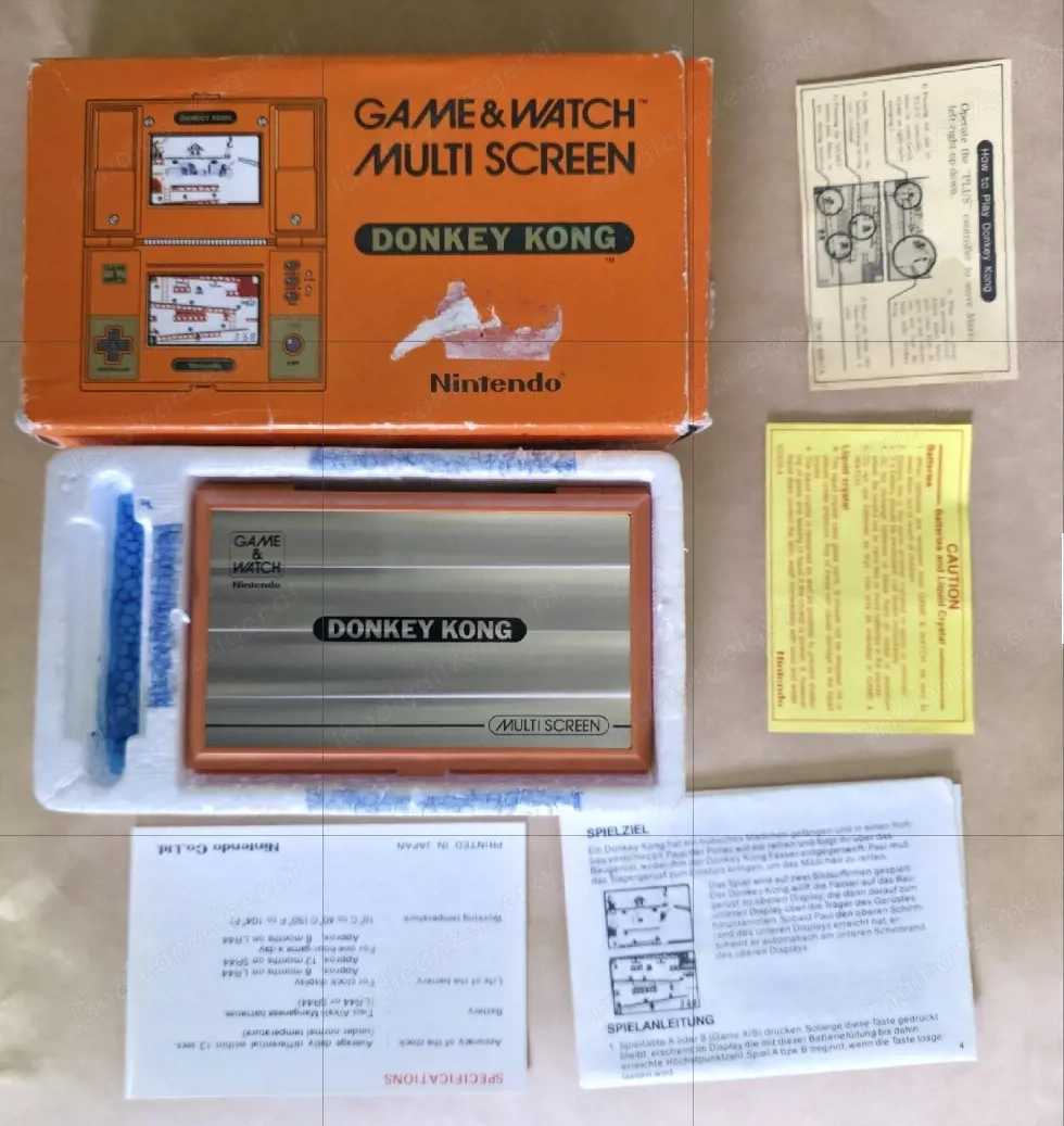 NINTENDO GAME & WATCH Donkey Kong Telespiel DK-52 Japan Version mit BOX