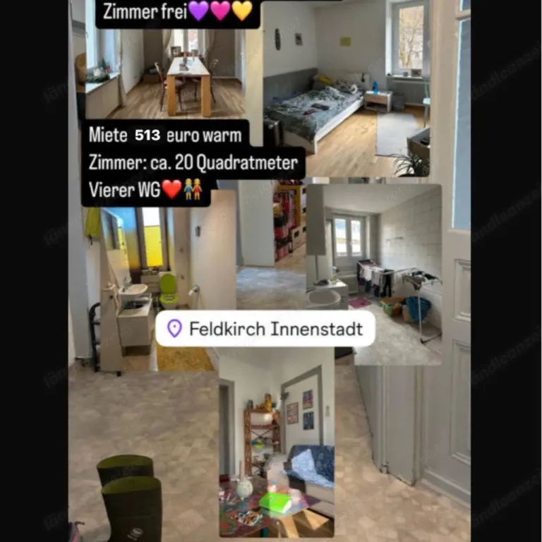 20 quadrat meter Zimmer in Innenstadt Fedlkirch (4 WG)