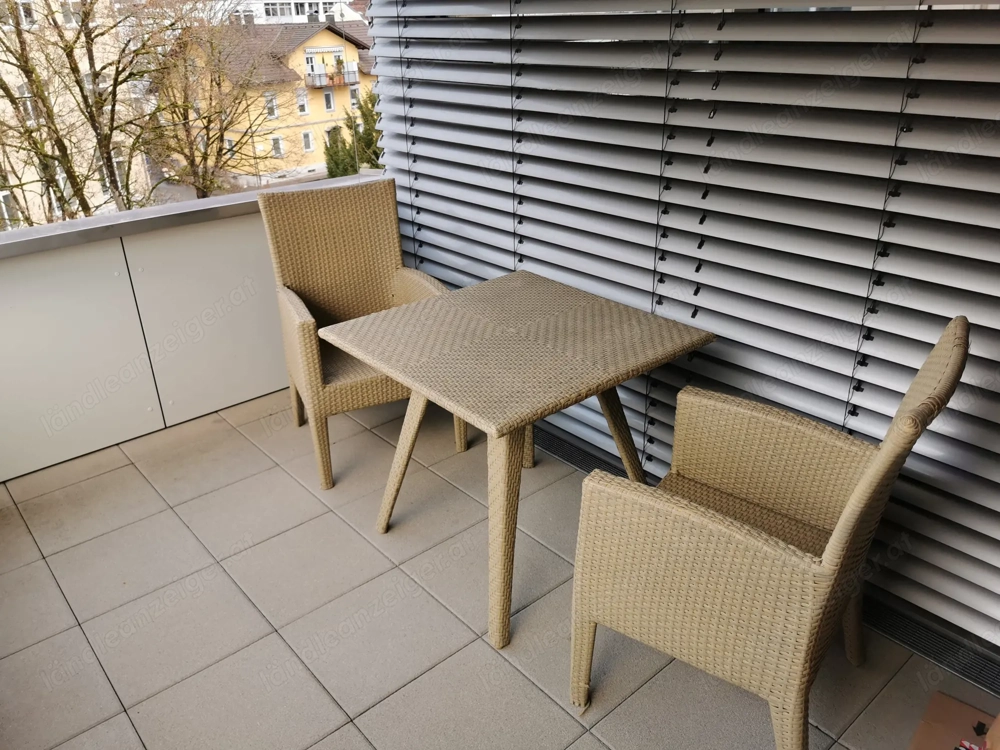 Rattan Gartenmöbel Balkonmöbel Tisch + 5 Stühle