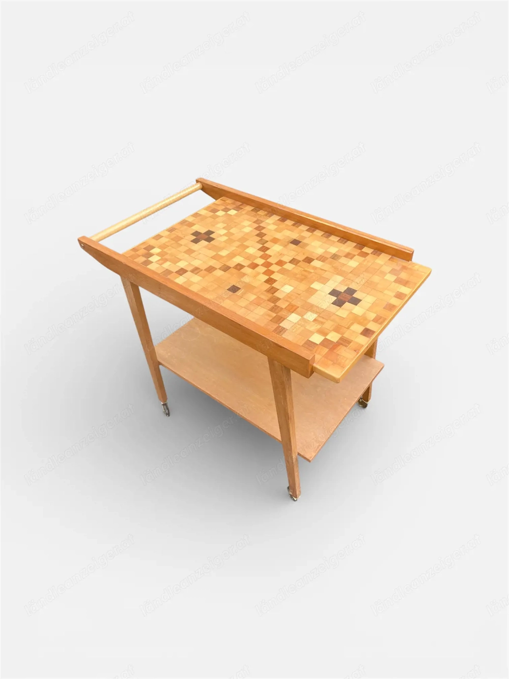 Servierwagen vintage 1960er Jahre aus Holz