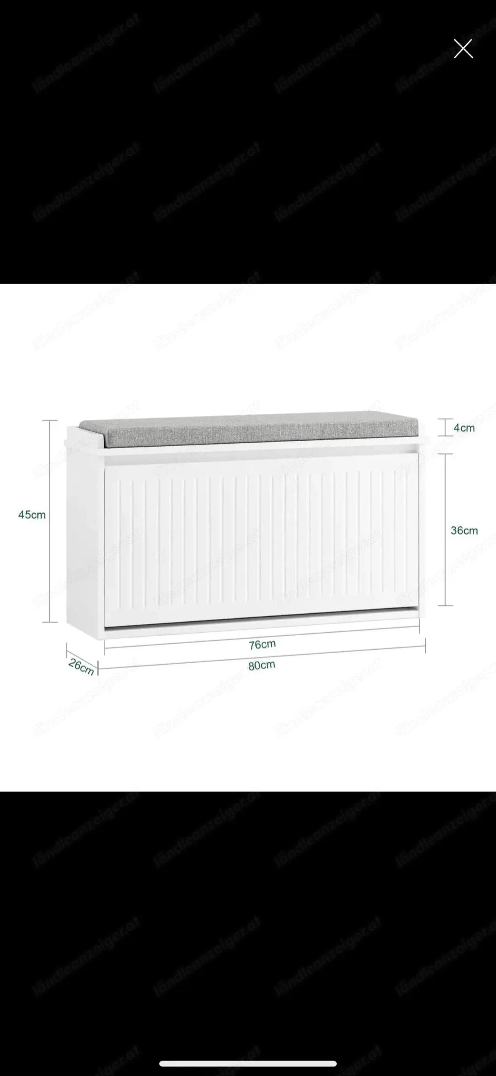 Schuhbak mit klappbaren 