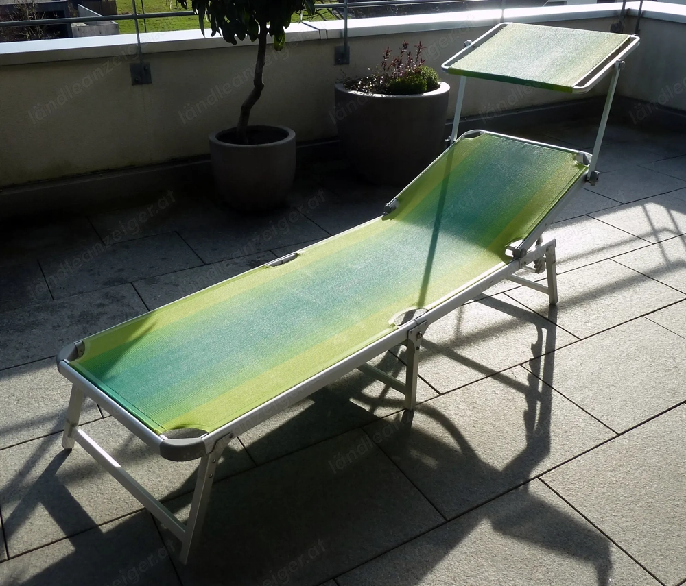 Liegestuhl der Firma Glamp (Dreibeinliege, Sonnenliege)