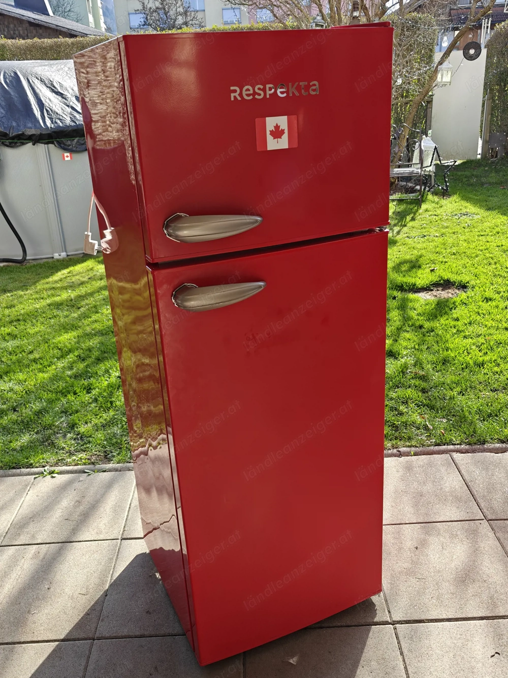 Retro Kühl Gefrier Kombination Kühlschrank Gefrierschrank