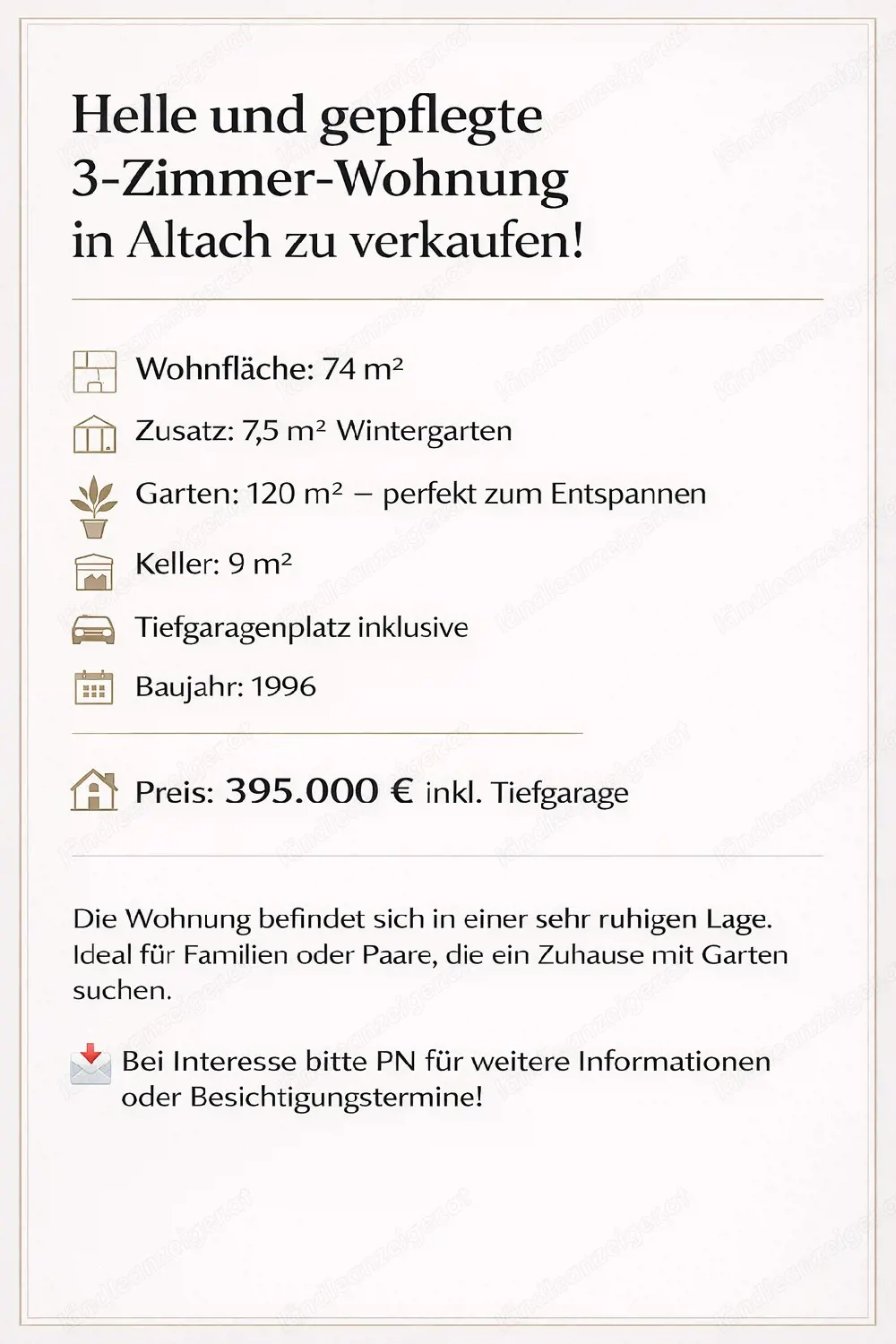Wohnung zu verkaufen